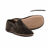 Pepe Olive Velvet Slip On Shoes