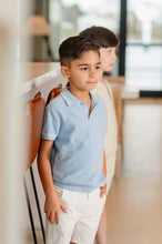 Load image into Gallery viewer, Light Blue Stitched Polo with Poplin Shorts
