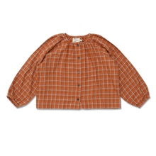 Load image into Gallery viewer, Peasant Blouse and Quilted Skirt - Burnt Orange Plaid
