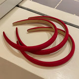 Red Thin Satin Hairband