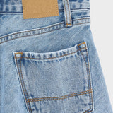 Pecan Mini Denim Skirt | Blue Bleach