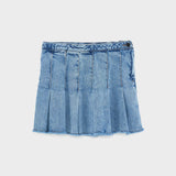 Paraph Mini Denim Skirt | Blue Bleach