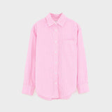 Ironie Straight Shirt | Pink/White