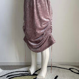 Mesh Top & Drawstring Skirt Set