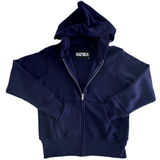 Tween Dylan Zip Crop Hoodie - Evening Blue