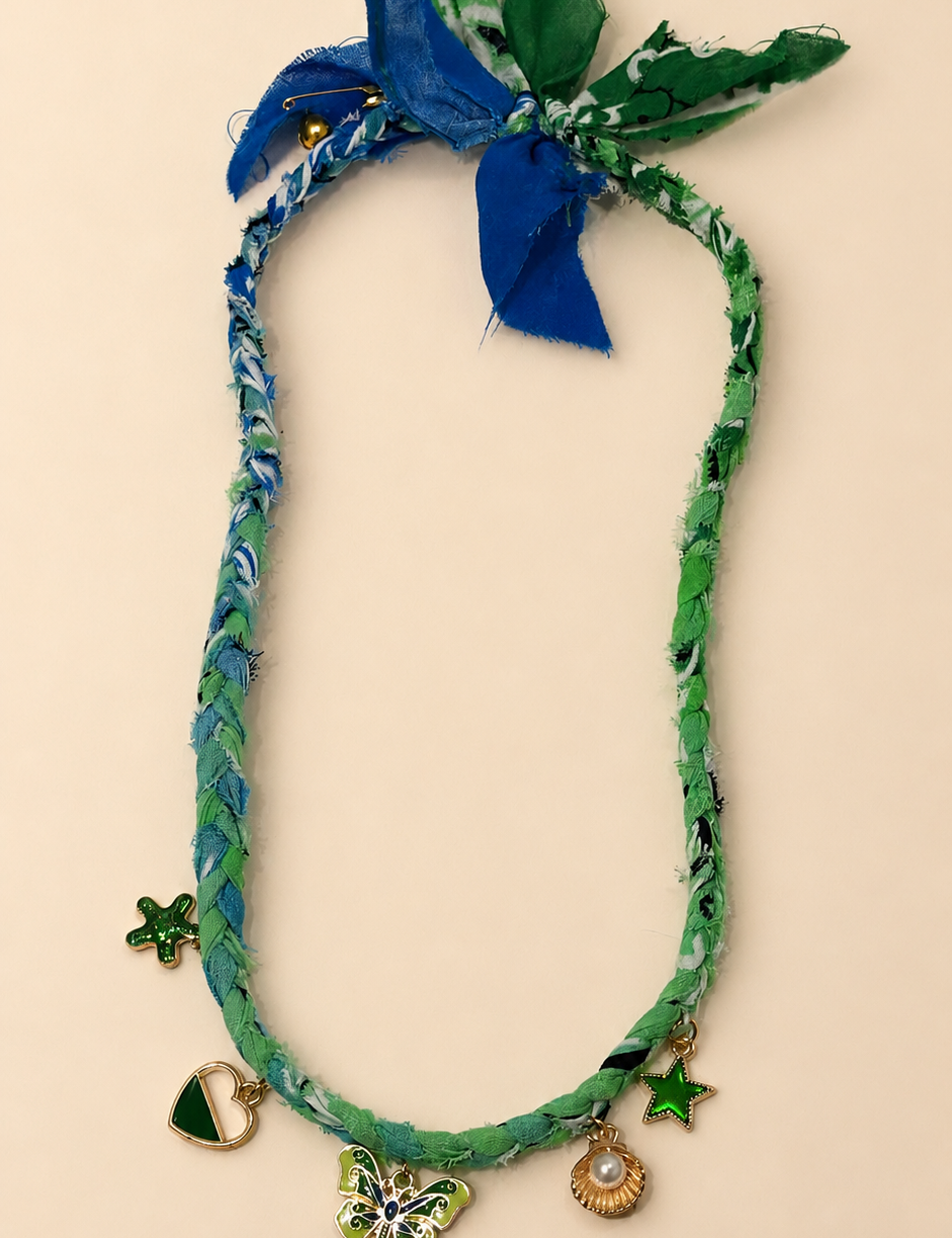 Bandana Necklace with Charms
