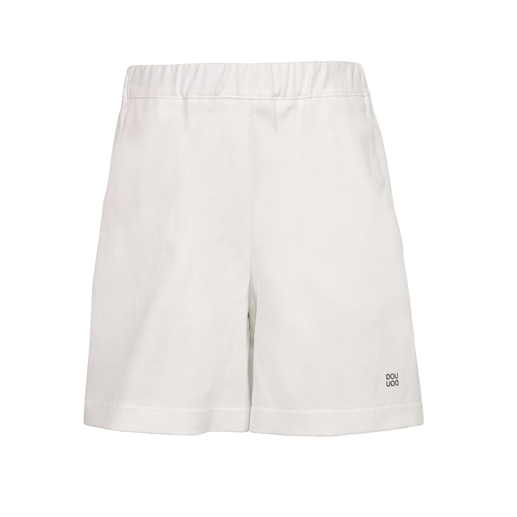 Cotton Gabardine Shorts - White