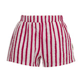 White/Red Shirt & Shorts Set