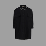 DOUUOD Abito Disinvolto flannel shirt-dress in blu notte - DZ1A10-I0337-61L