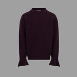 DOUUOD Maglione Contagiosa ribbed wool jumper in viola - DZ9A30-W0222-886 front