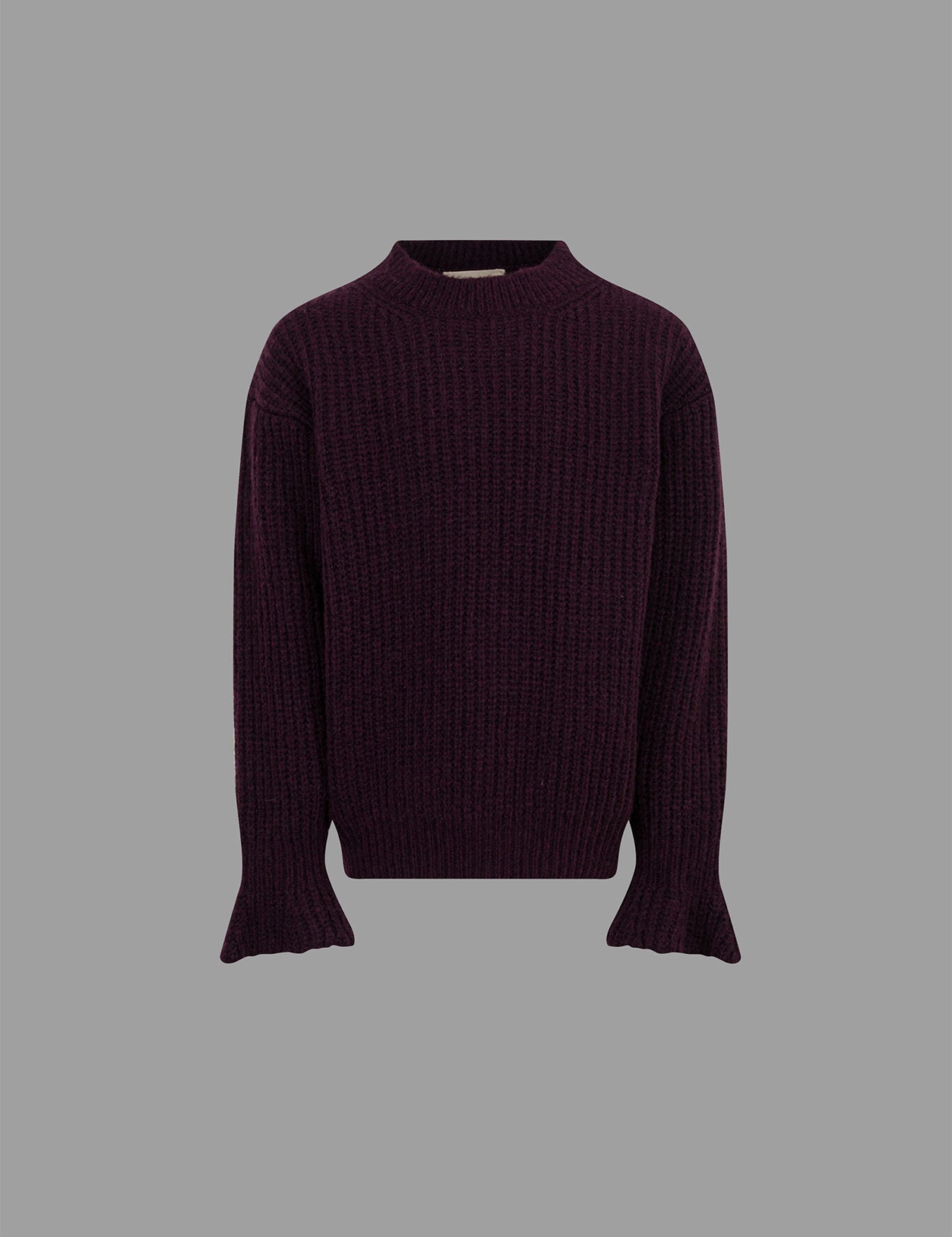 DOUUOD Maglione Contagiosa ribbed wool jumper in viola - DZ9A30-W0222-886 front