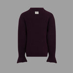 DOUUOD Maglione Contagiosa ribbed wool jumper in viola - DZ9A30-W0222-886 back