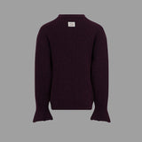 DOUUOD Maglione Contagiosa ribbed wool jumper in viola - DZ9A30-W0222-886 back