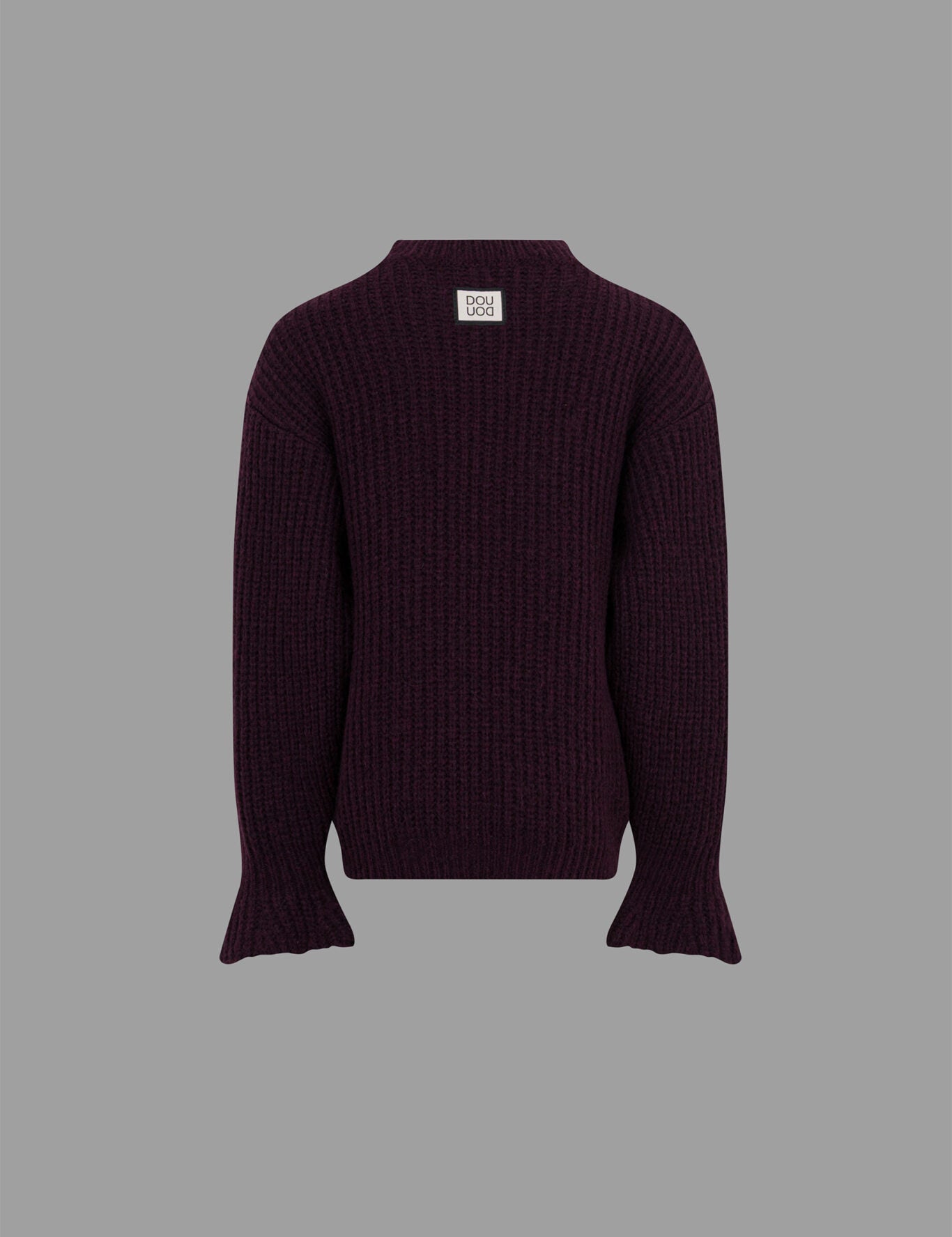 DOUUOD Maglione Contagiosa ribbed wool jumper in viola - DZ9A30-W0222-886 back