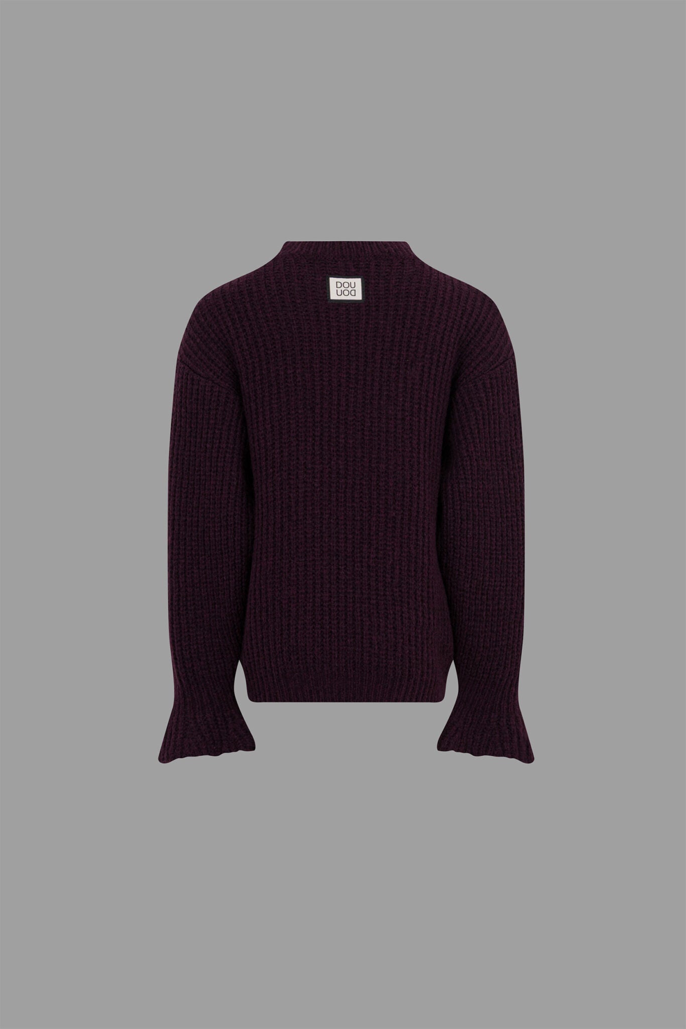 DOUUOD Maglione Contagiosa ribbed wool jumper in viola - DZ9A30-W0222-886 back
