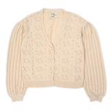 Pointelle Cardigan - Beige