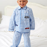 Check Racing Car PJ | Blue/White