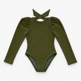 Mykonos Swimsuit | Khaki Ribbed