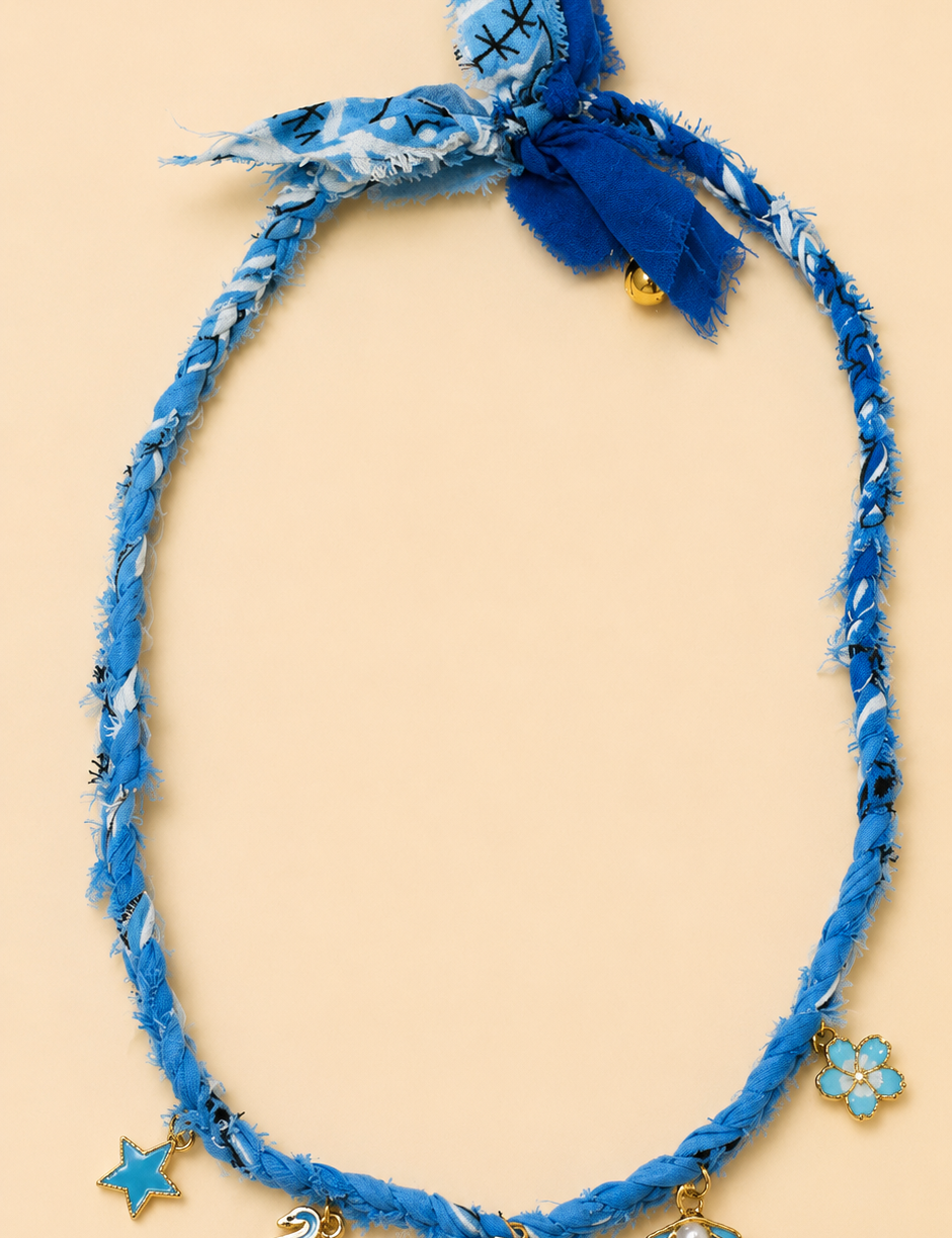 Bandana Necklace with Charms