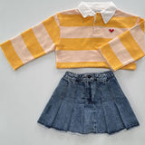 Paraph Mini Denim Skirt | Blue Bleach