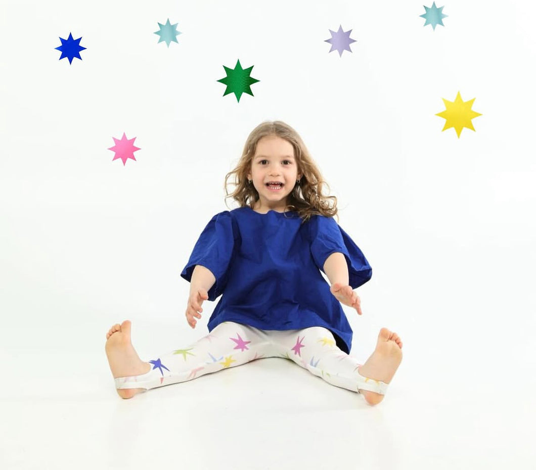 White with Stars Leggings