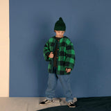 Check Jacket | Moss Green