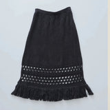 Lacework Knit Skirt | Faded Black