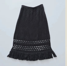 Load image into Gallery viewer, Lacework Knit Skirt | Faded Black
