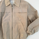 Eleventy Kids Perforated Suede Bomber Jacket