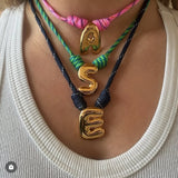 Bubble Letter Cord Necklace