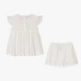Ivory Smocked Short PJ’s