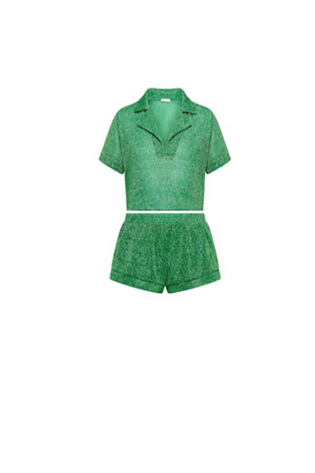 OseMini Green Lumiere Shirt & Shorts set