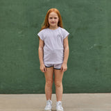 Picnik purple Flower Terry Top & Shorts Set