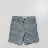 Water Colored Linen Shorts | Aqua