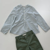 Green Oxford Shirt & Short Set | Green