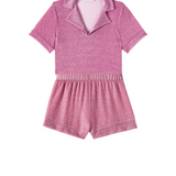OseMini Pink Lumiere Shirt & Shorts set