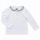 Africana Polo | Green Scallop Collar