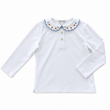 Africana Polo | Blue & Brown Floral Collar