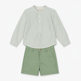 Green Oxford Shirt & Short Set | Green