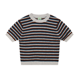 Structure Tee | Light Grey Melange/Ocean