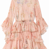 Anyssa Floral Mini Dress | Peach