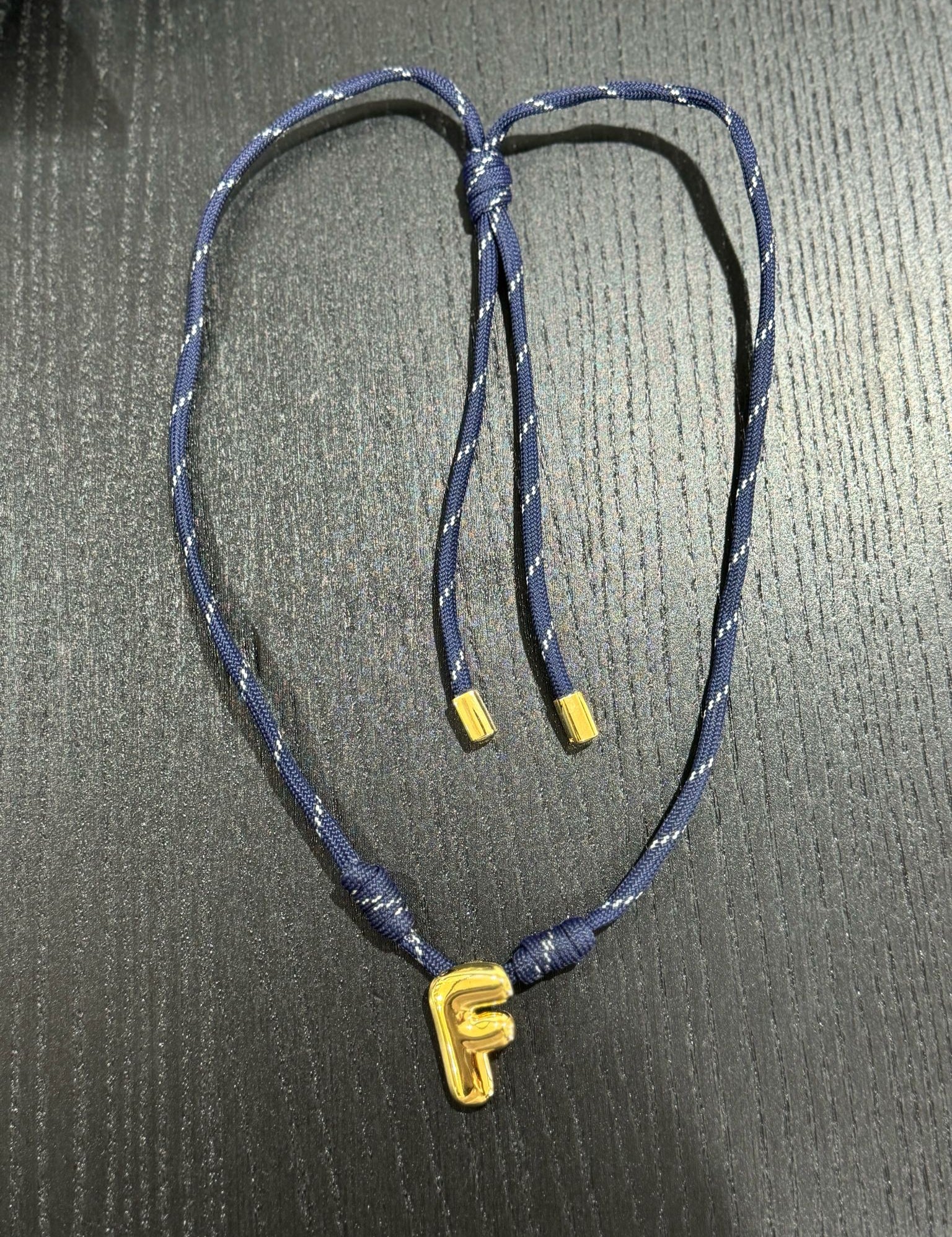 Bubble Letter Cord Necklace