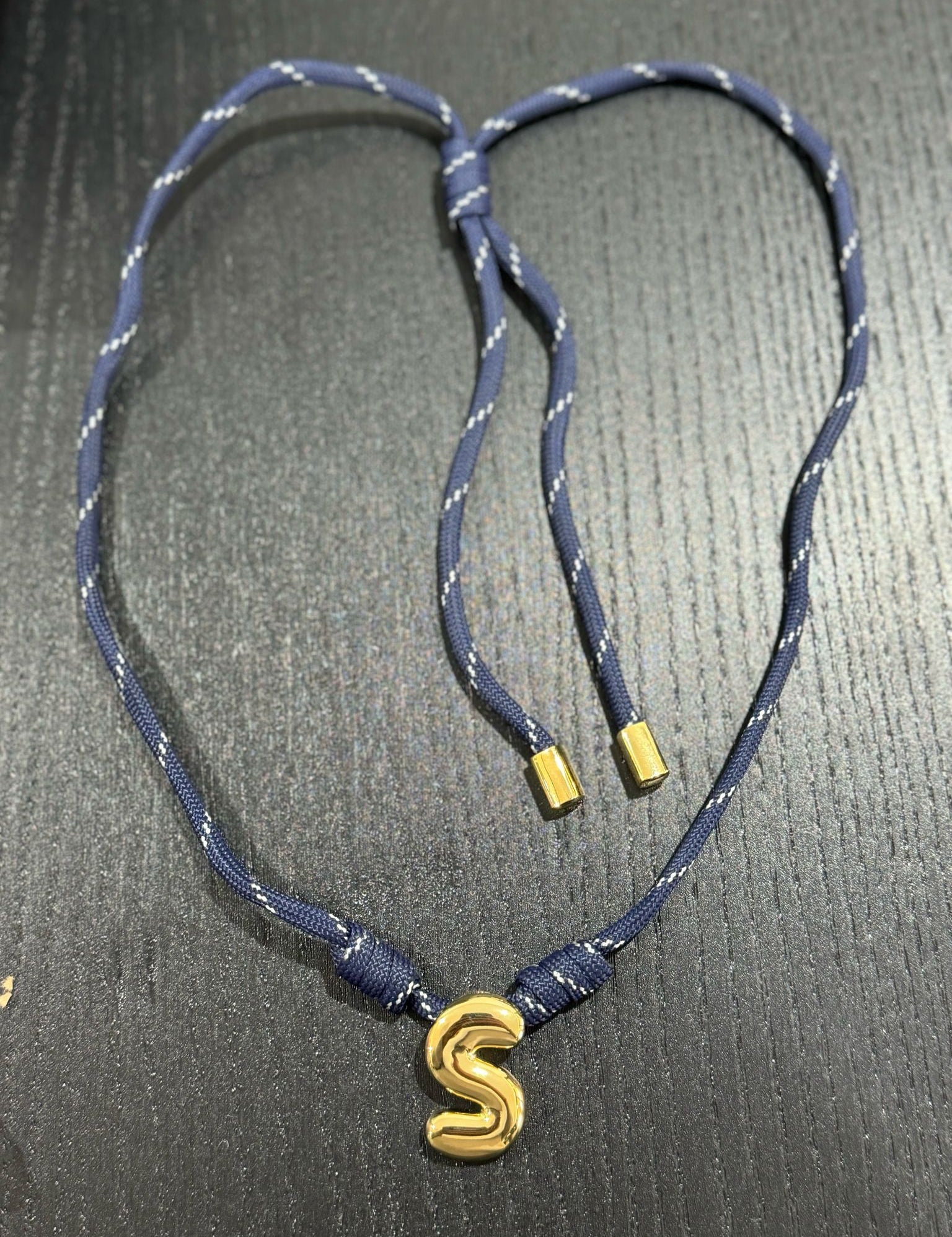 Bubble Letter Cord Necklace