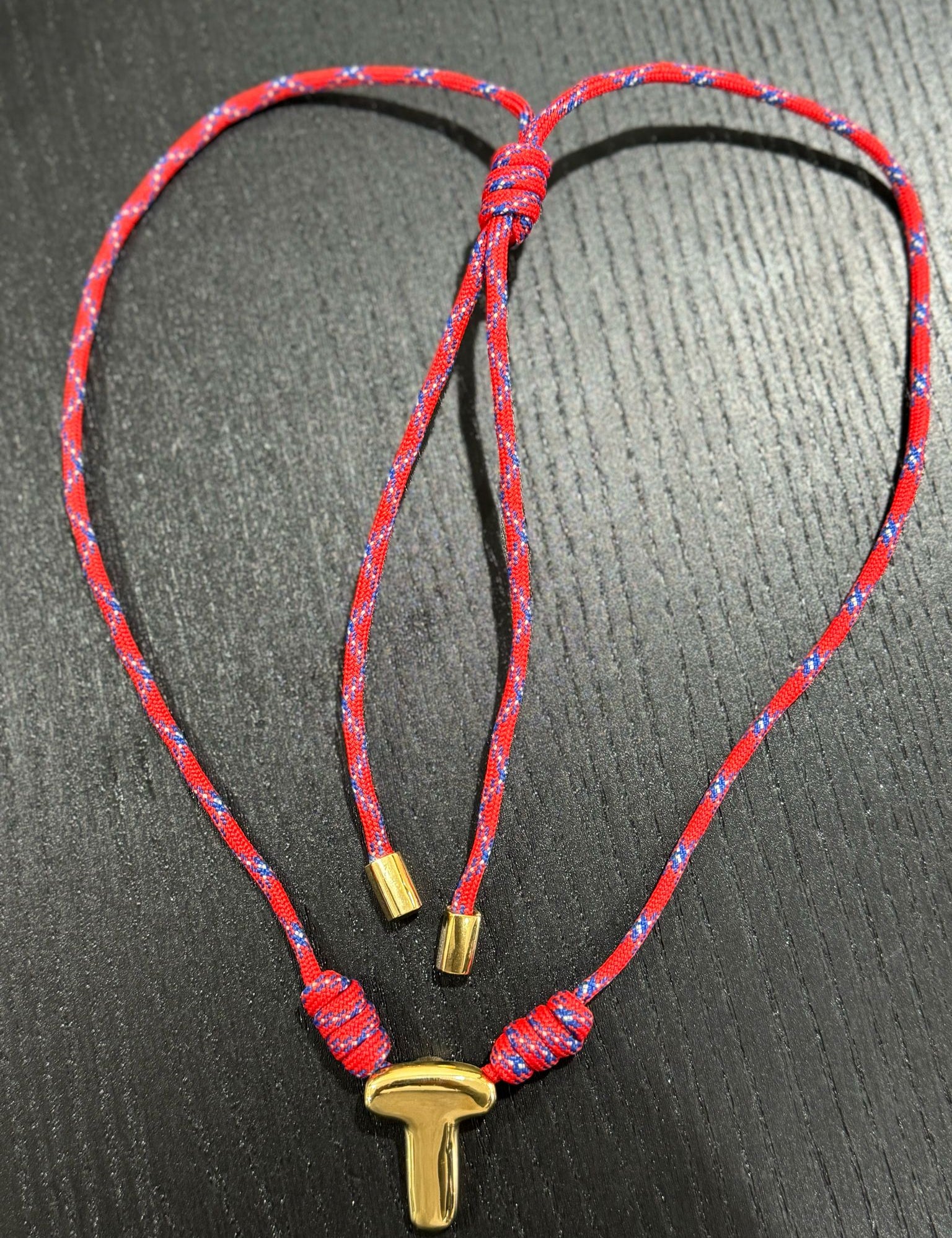 Bubble Letter Cord Necklace