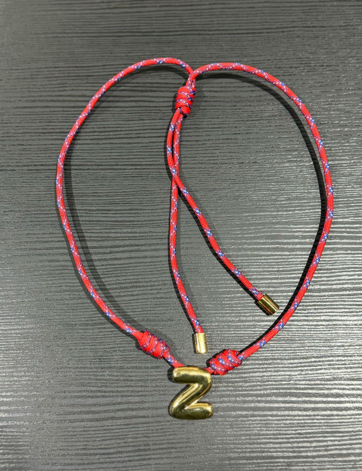 Bubble Letter Cord Necklace