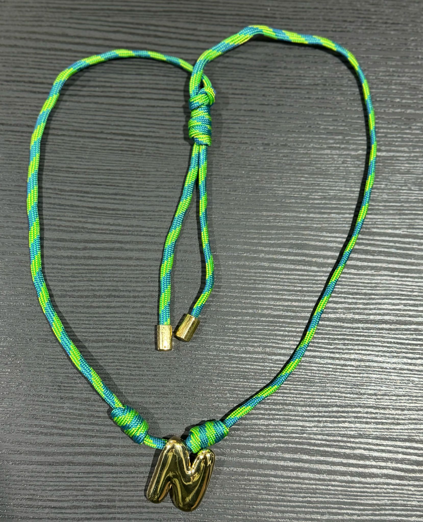 Bubble Letter Cord Necklace