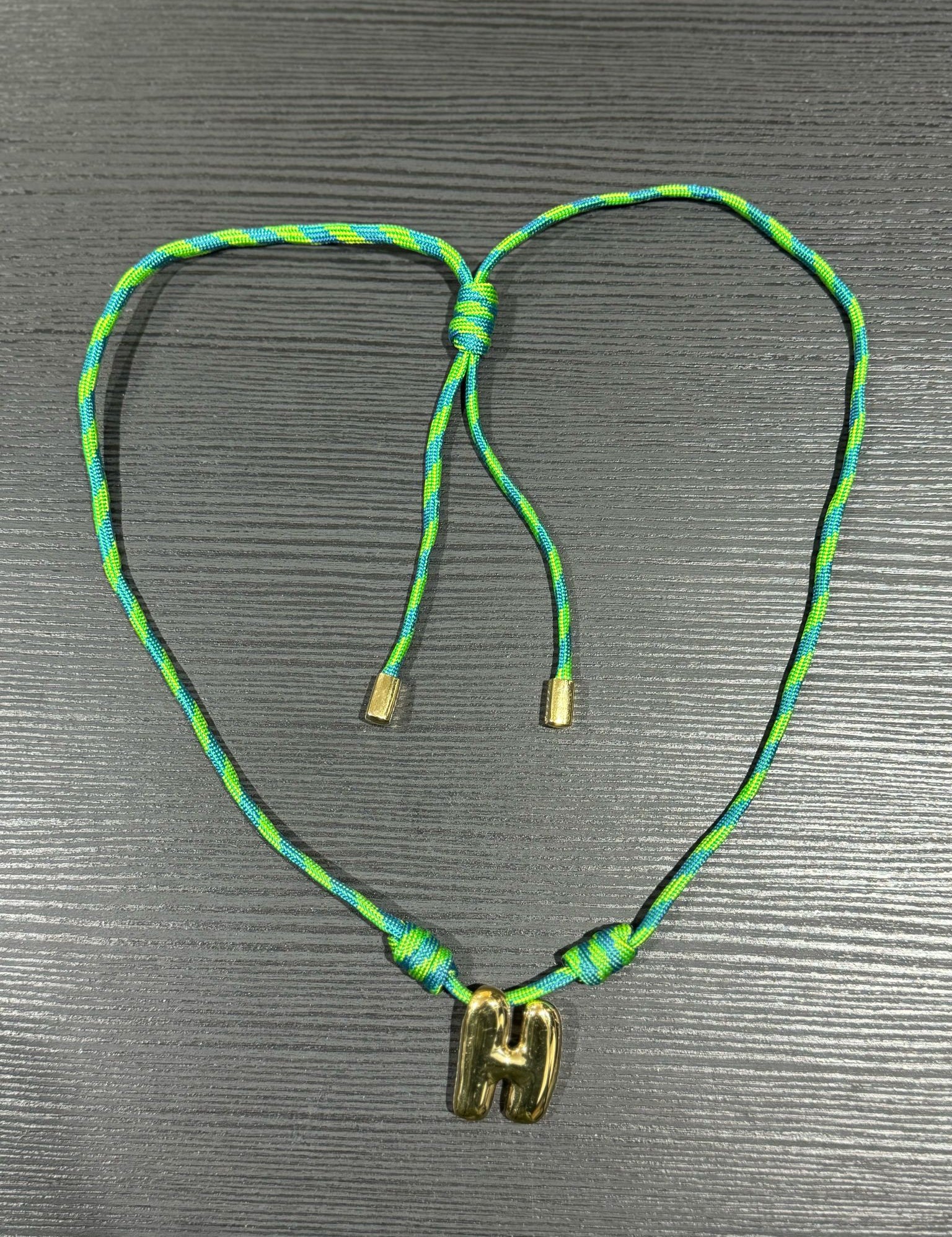 Bubble Letter Cord Necklace