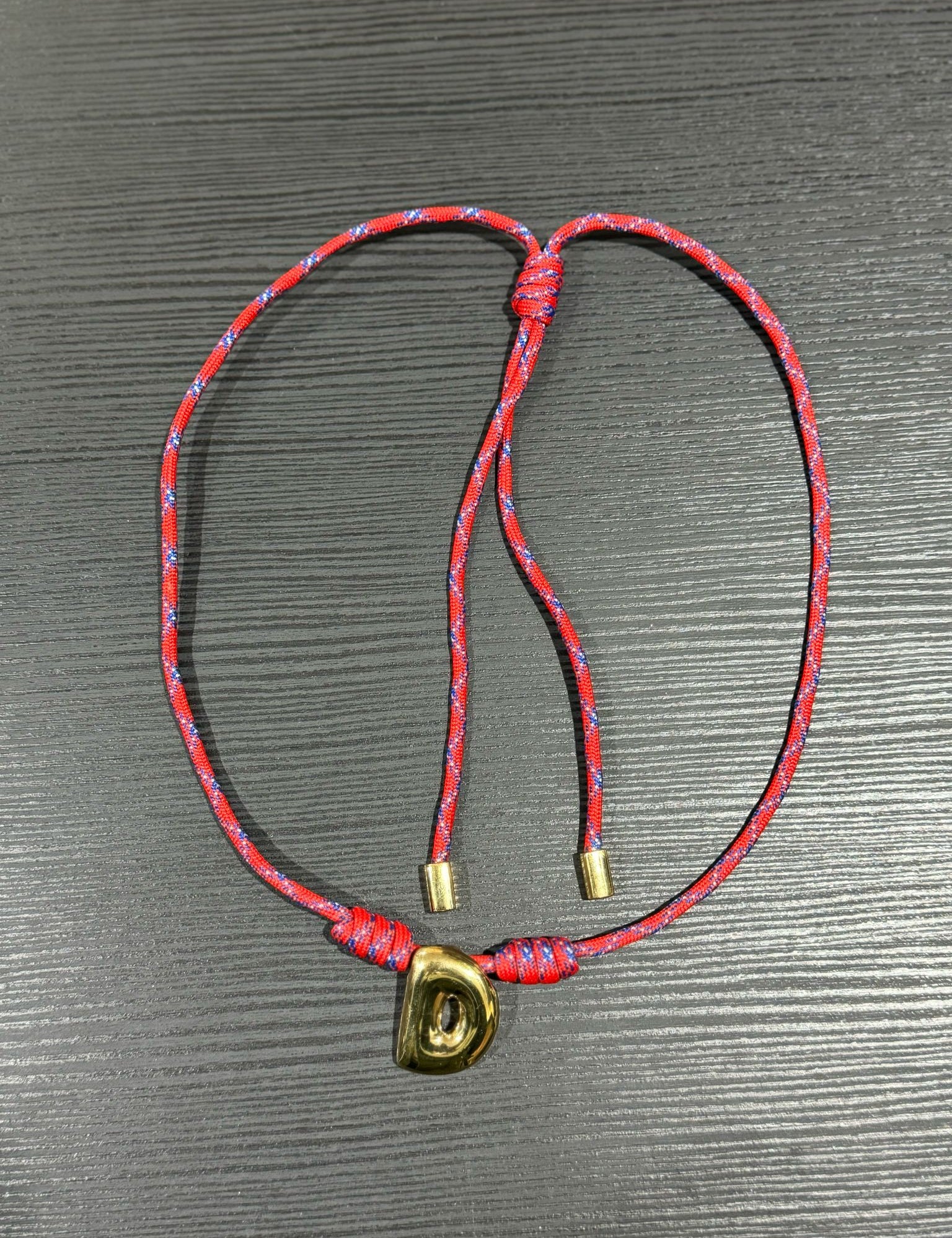 Bubble Letter Cord Necklace