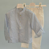 Stripes Blue Shirt & Barney Trousers Set