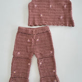 Rosewood Bloom Crochet Set | Brown